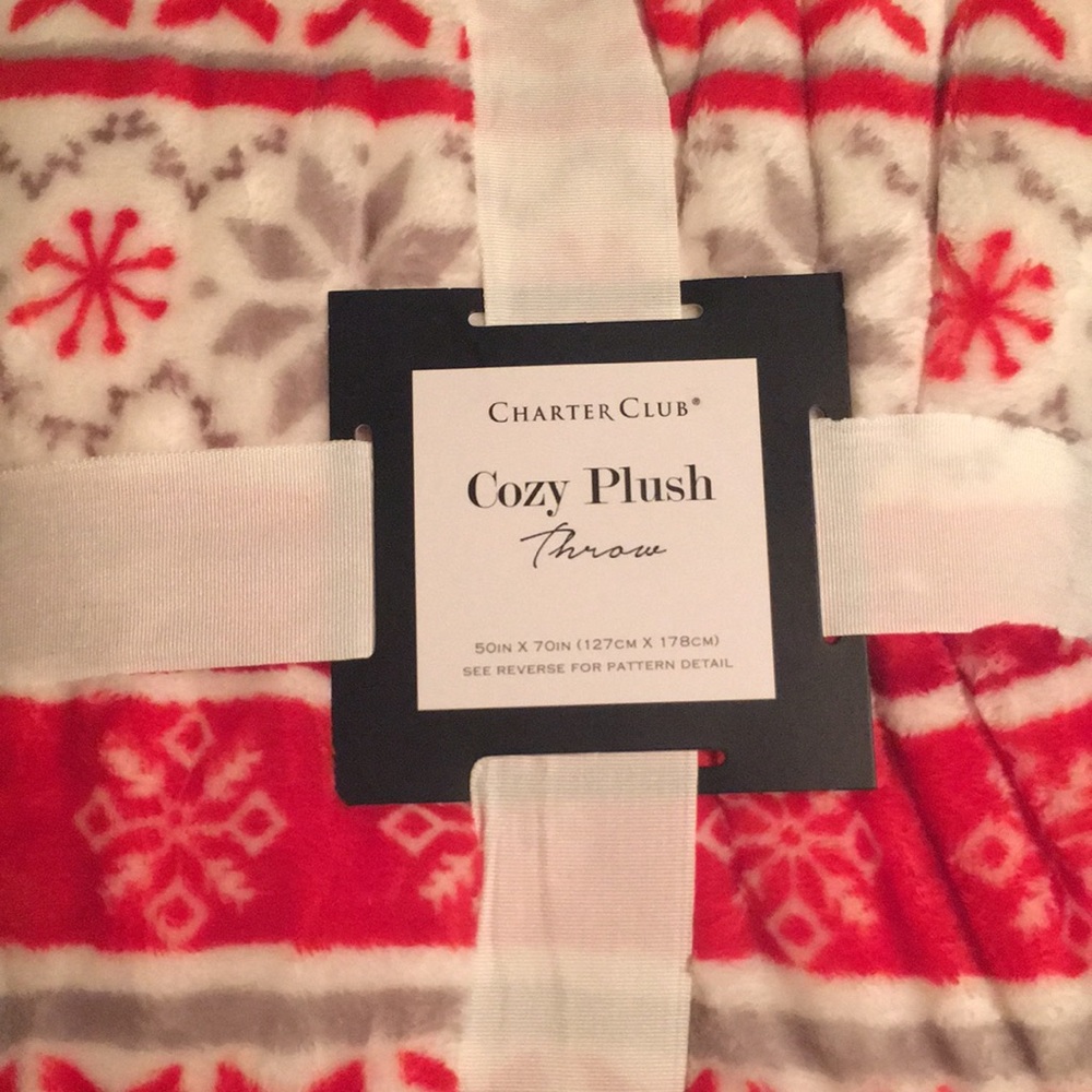 Plush throw blanket